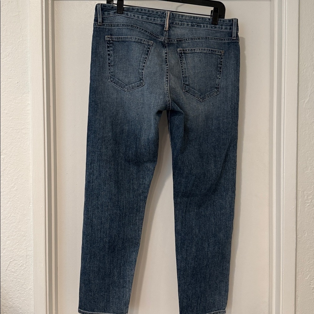Koral Women's Crop Relaxed Selvage Skinny Blue Jeans Sz 34 - Picture 8 of 9